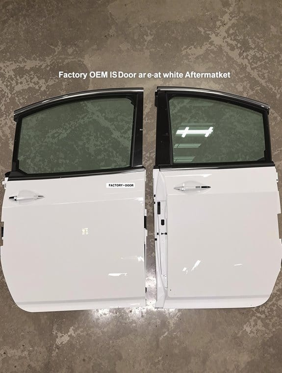 tesla door parts comparison